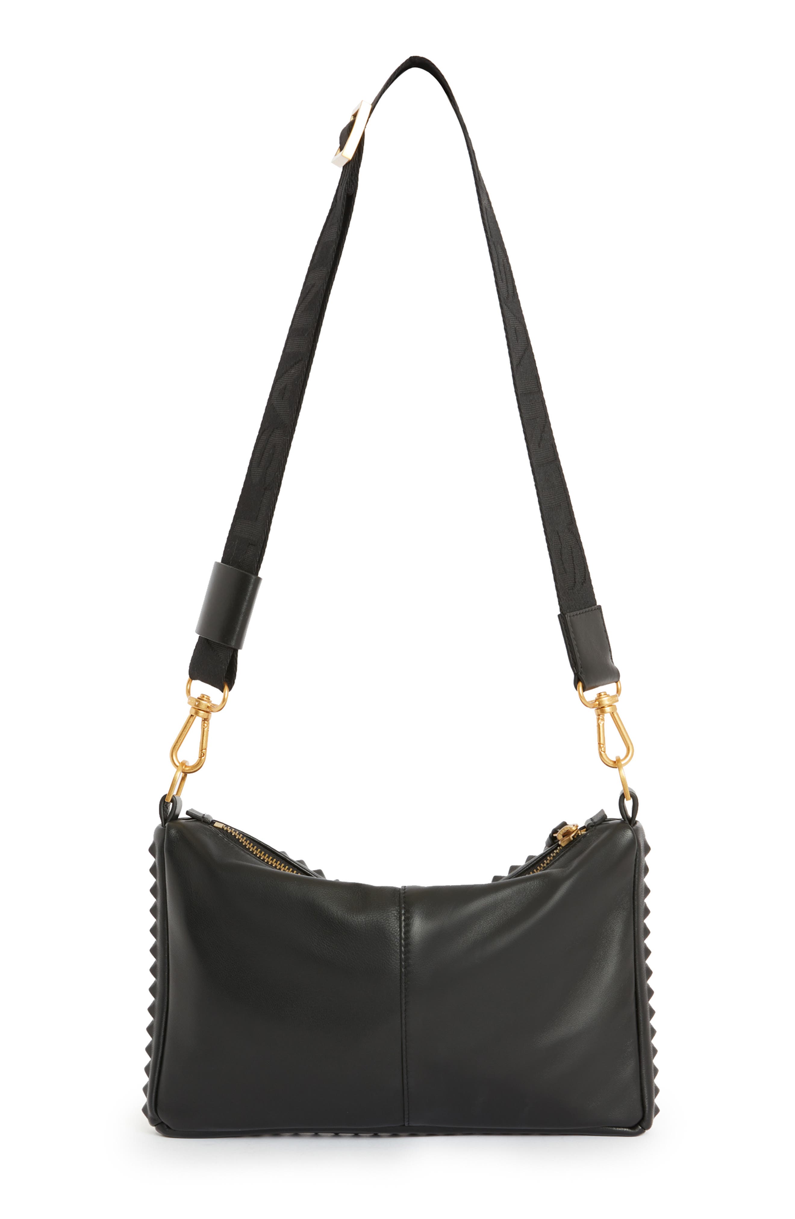 AllSaints Eve Stud Leather Crossbody Bag, Alternate, color, 