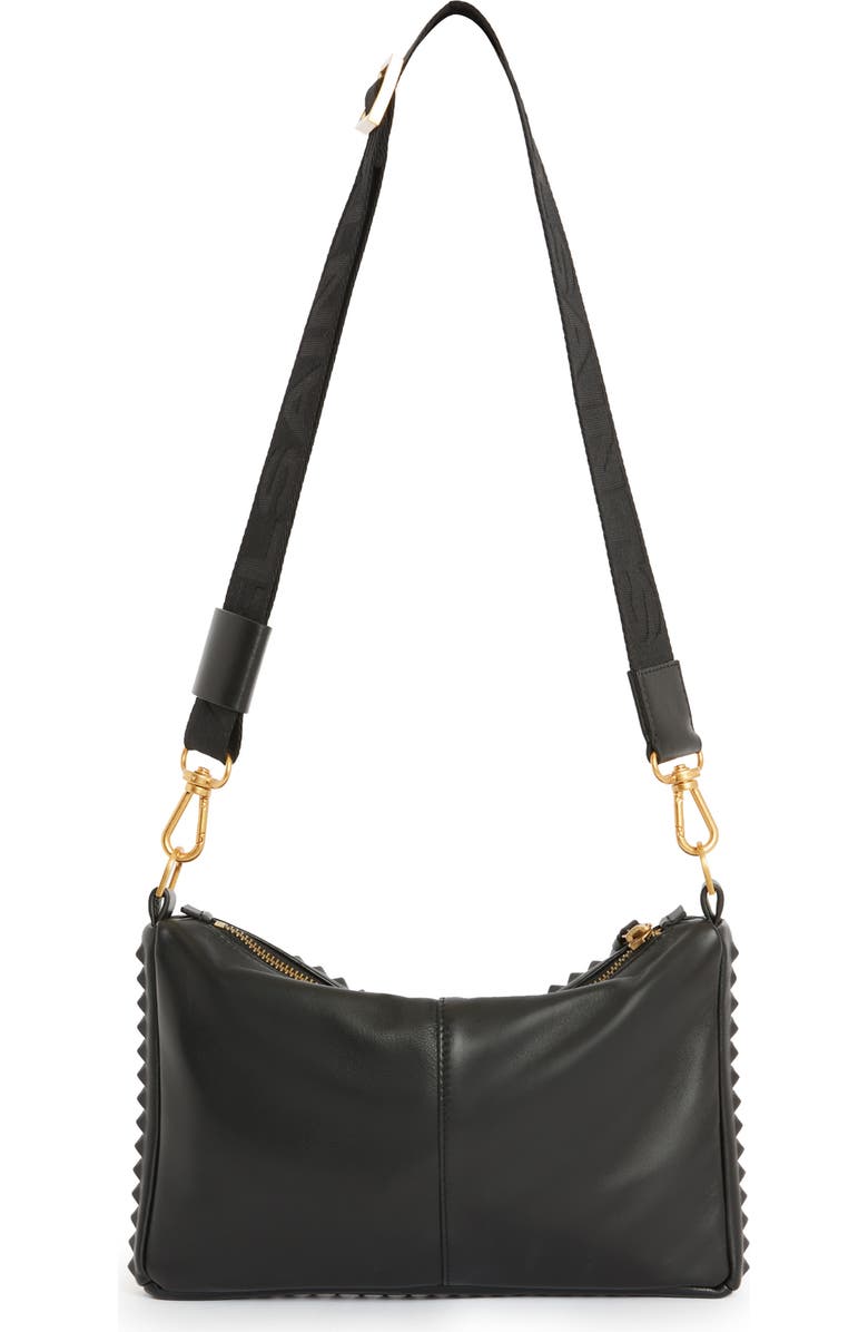 AllSaints Eve Stud Leather Crossbody Bag, Alternate, color,