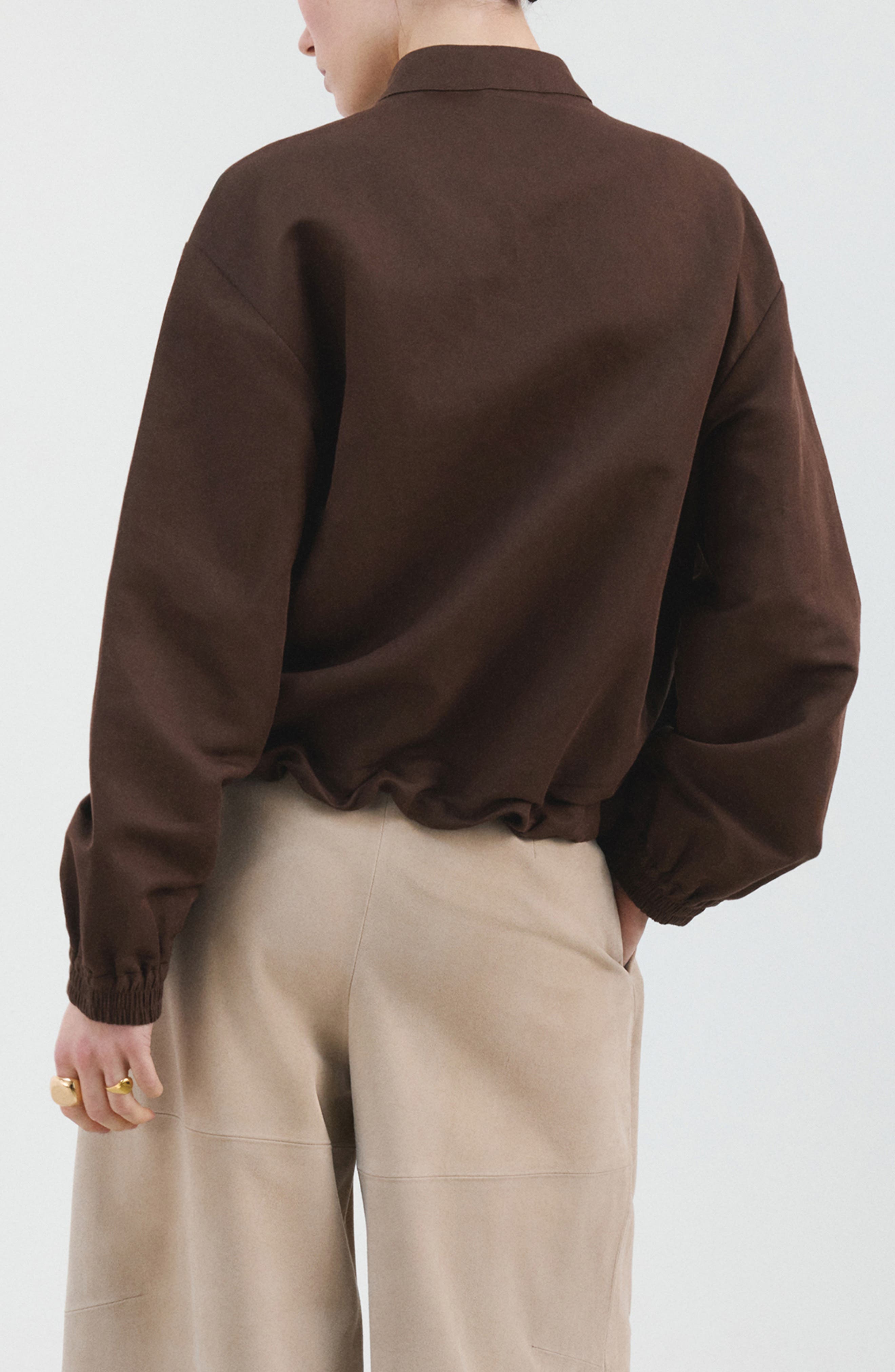 Женские MANGO Linen & Cotton Bomber Jacket — фото 2