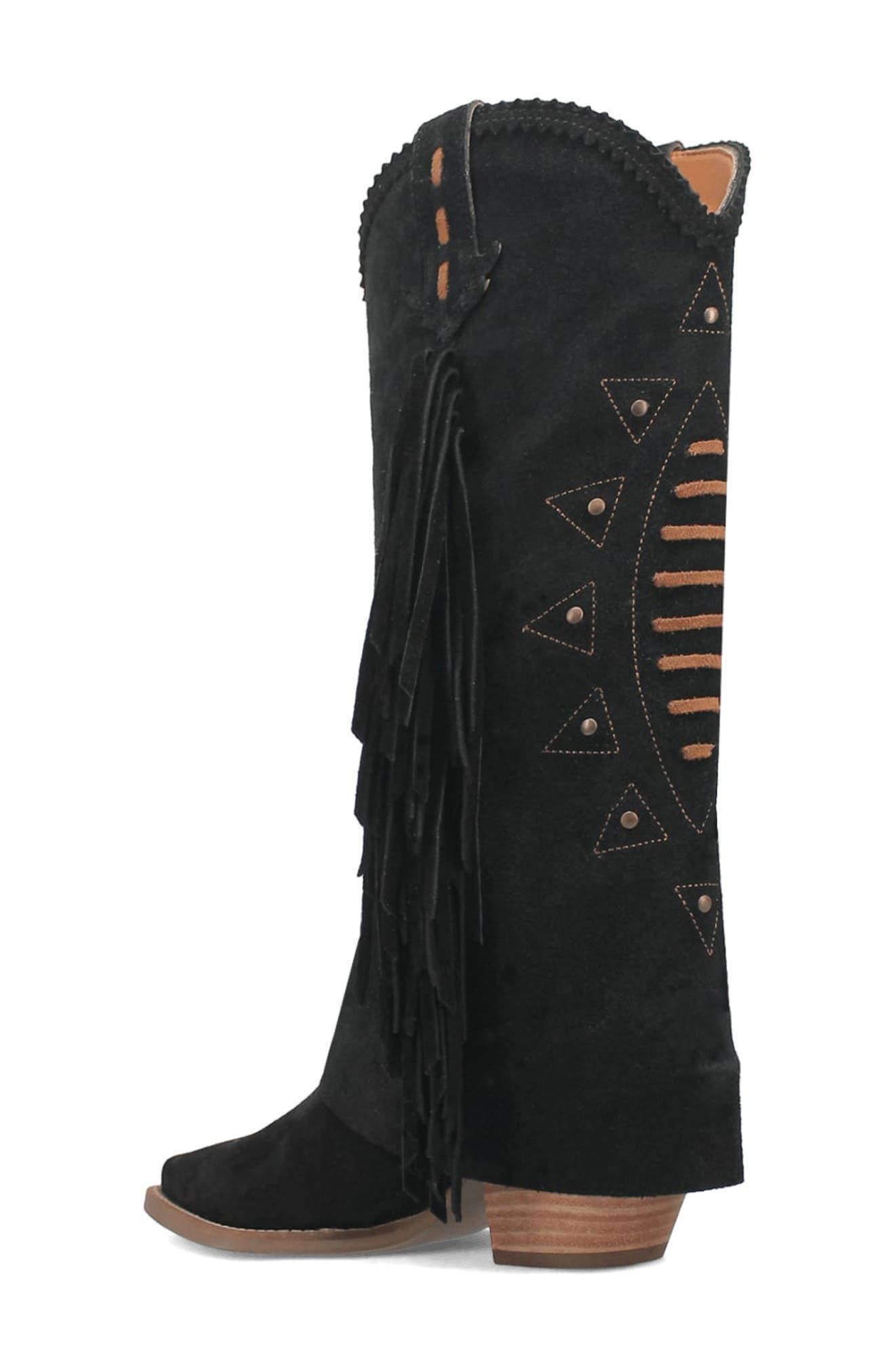 Dingo Spirit Trail Knee High Western Boot, Alternate, color, Black