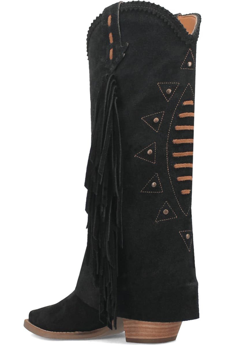 Dingo Spirit Trail Knee High Western Boot, Alternate, color, Black