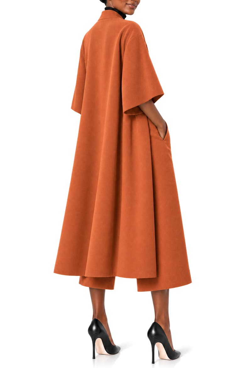 Open Sweater Duster, Alternate, color, RUST