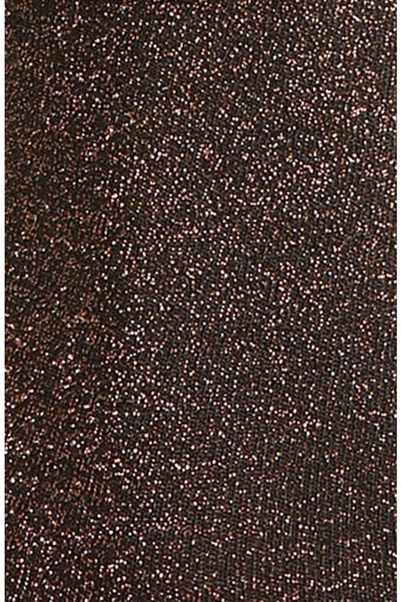 Glitterati Sparkle Cotton Blend Crew Socks, Alternate, color, COPPER