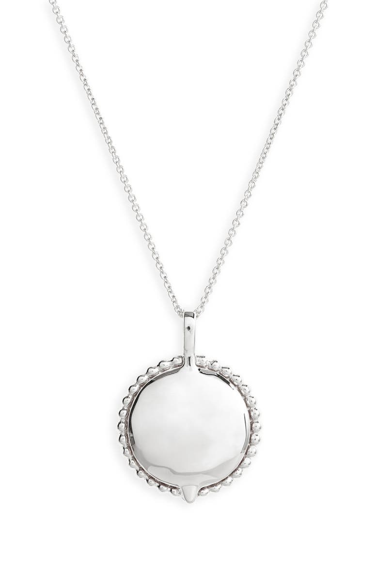 Deia Locket Pendant Necklace, Main, color, STERLING SILVER