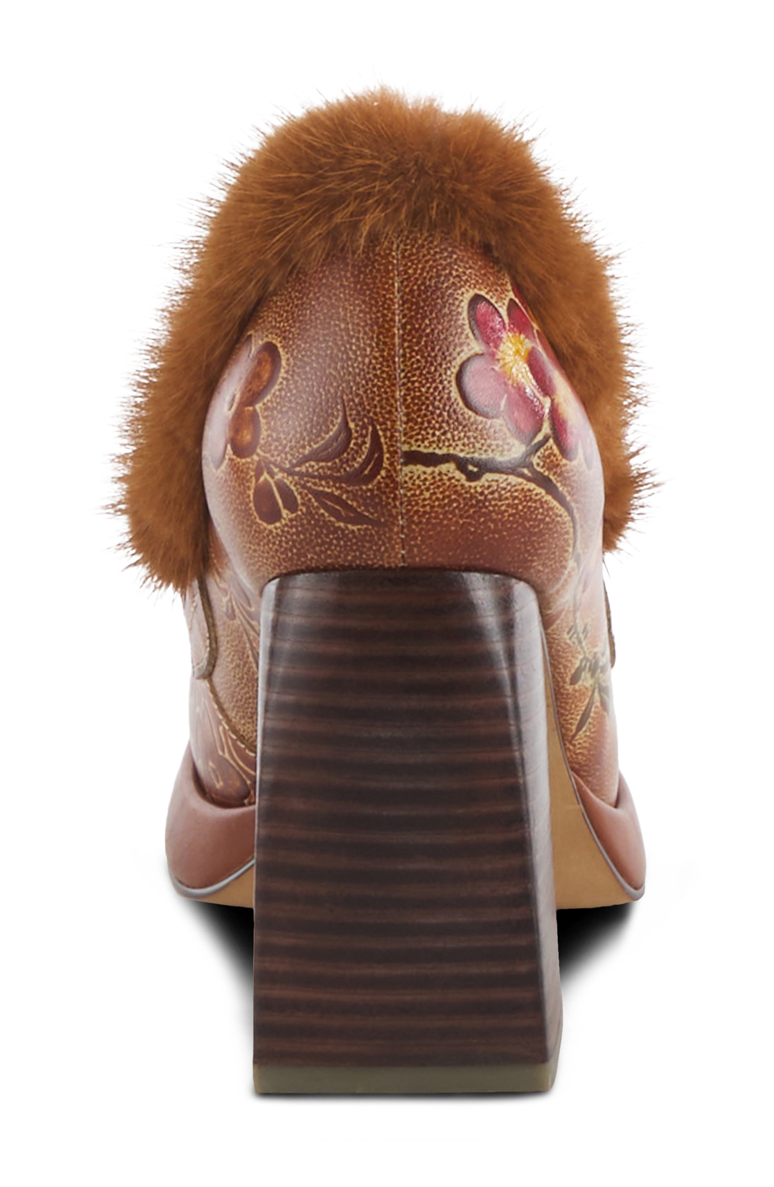 Spring Step Tancy Faux Fur Trim Loafer, Alternate, color, 