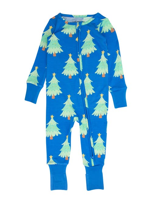 Rufflebutts Softsnooze Convertible One Piece Pajama In Blue