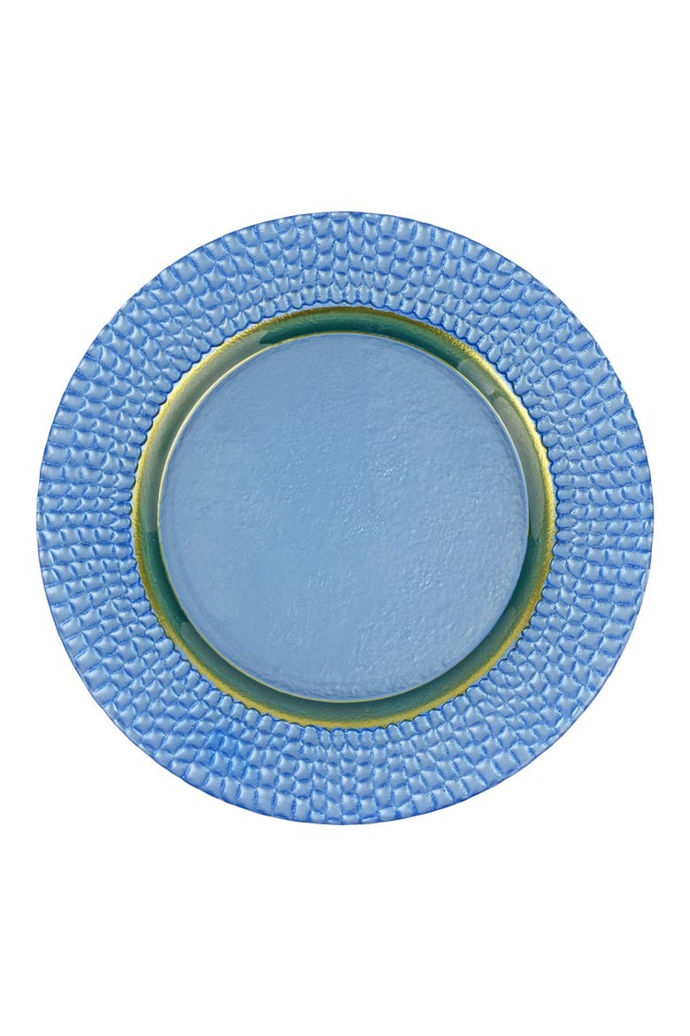 Pelli Glass Blue Salad Plate, Main, color, BLUE