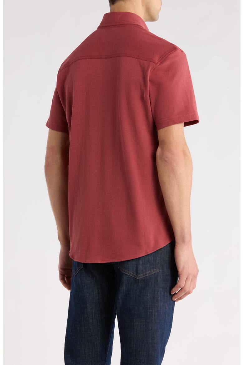 Rogan Linen Snap-Up Western Shirt, Alternate, color, HERITAGE ADOBE CLAY