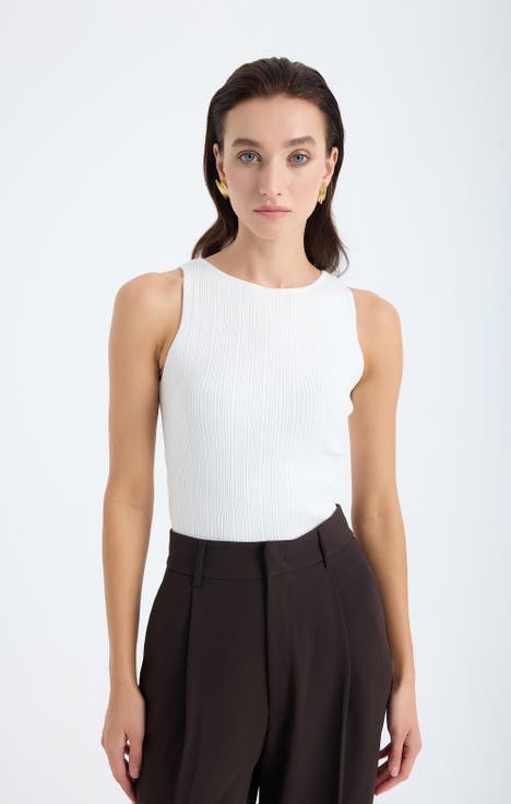 Nila Ribbed Sleeveless Knit Top