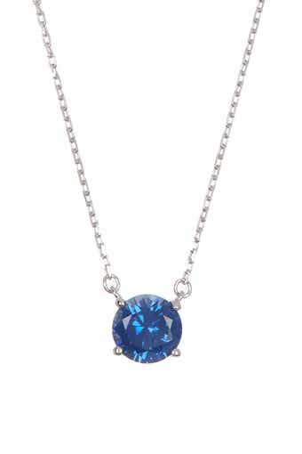 SUZY LEVIAN Sapphire Solitaire Pendant Necklace