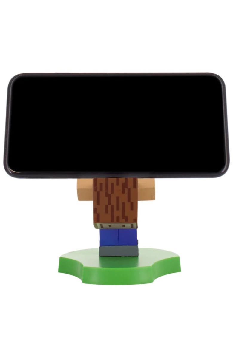 Minecraft 4 Inch Steve Cable Guys Earbud and Phone Holder, Alternate, color, Multicolored