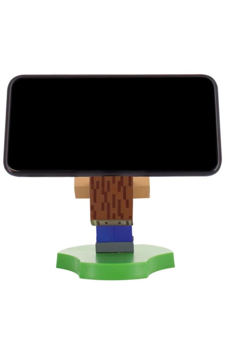 Exquisite Gaming Minecraft 4 Inch Steve Cable Guys Earbud and Phone Holder, Alternate, color, Multicolored
