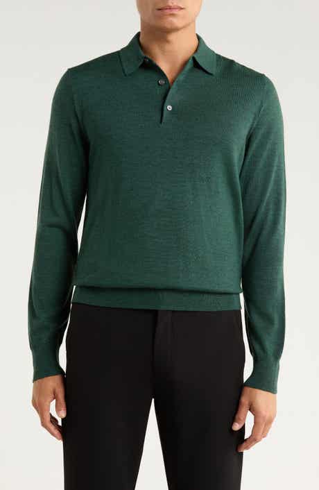 Brooks Brothers Swift Merino Wool Long Sleeve Polo