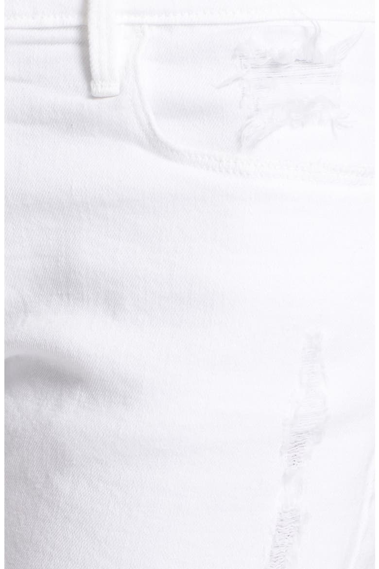 Distressed Denim Shorts, Alternate, color, BLANC TAFF