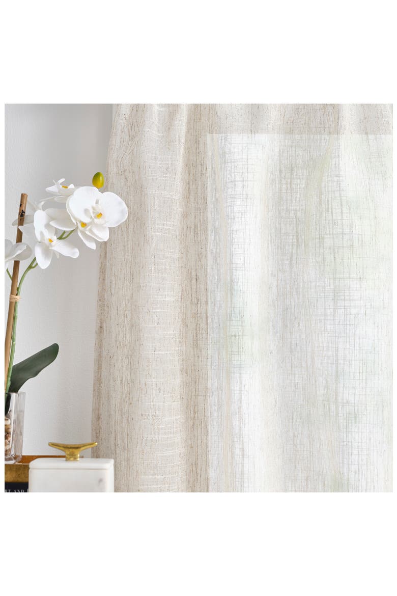 Set of 2 Classic Sheer Swags, Alternate, color, LINEN