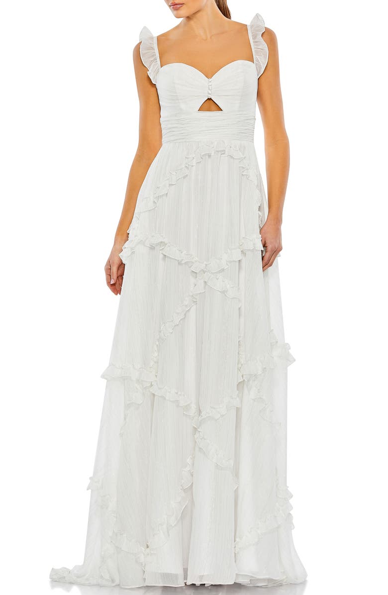 Mac Duggal Sleeveless Chiffon A-Line Gown, Main, color, 