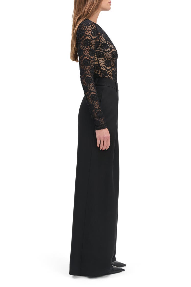The Heart of a Woman Lace Bodysuit, Alternate, color, BLACK