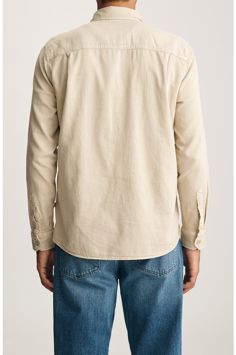 Cotton & Linen Button-Up Shirt, Alternate, color, PEYOTE