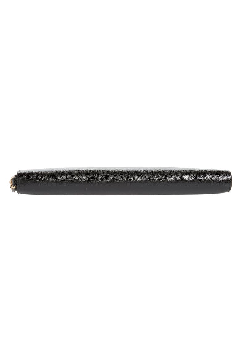 Leather Travel Organizer, Alternate, color, BLACK