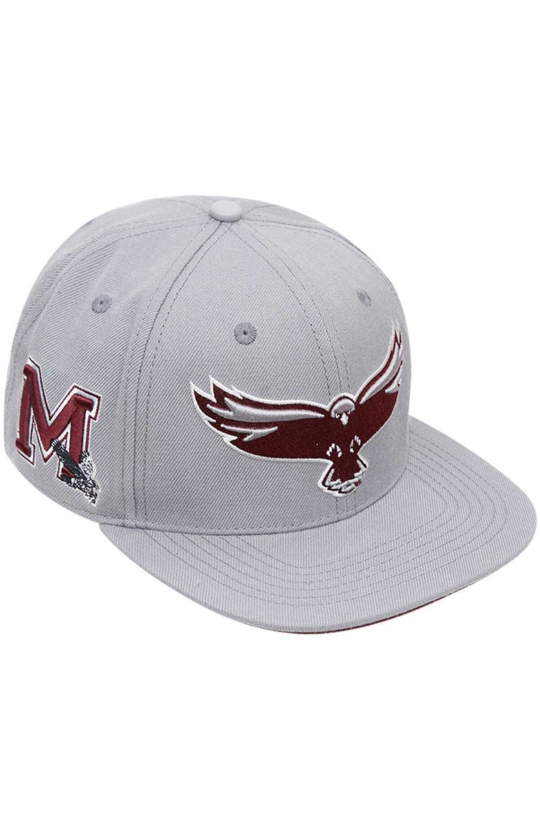 PRO STANDARD Men's Pro Standard  Gray Maryland Eastern Shore Hawks Evergreen Mascot Snapback Hat, Main, color, Gray