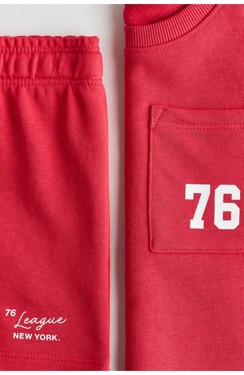 H&M 2-piece Sweatshirt Set, Alternate, color, Red/76