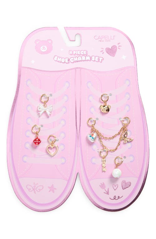 Capelli New York Kids' 8-piece Shoelace Charm Set In Gold