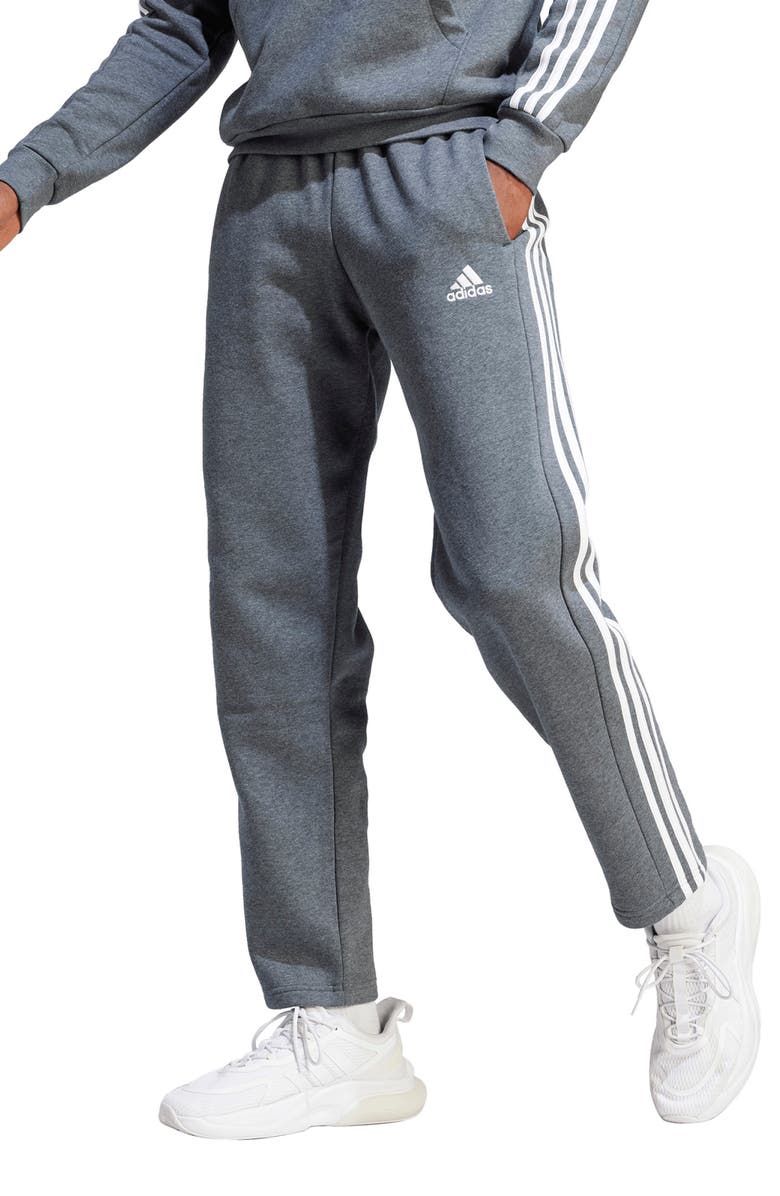 adidas Essentials 3-Stripes Fleece Sweatpants, Main, color, 