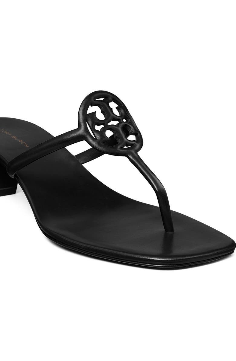 Tory Burch Miller Capri Thong Kitten Heel Sandal, Alternate, color, Perfect Black / Perfect Black