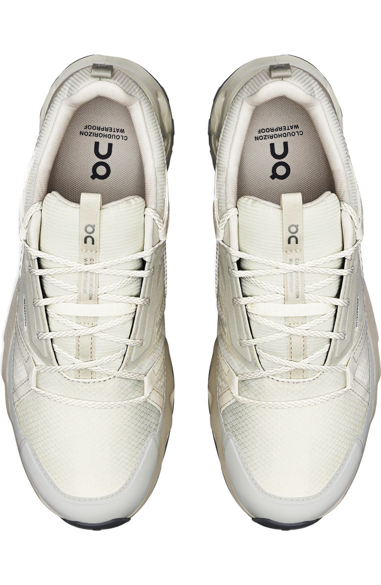 On Cloudhorizon Waterproof Hiking Shoe, Alternate, color, Ghost/ Ivory