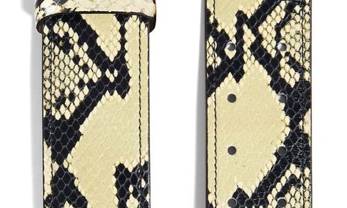 Khaite Theo Snakskin Embossed Leather Belt In Neutral