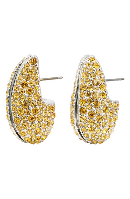 Tory Burch Pavé Wave Drop Earrings