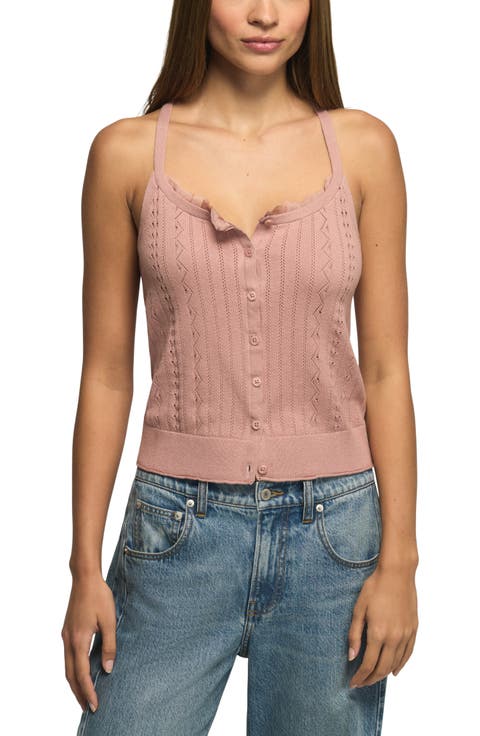 Ruffle Trim Sweater Camisole