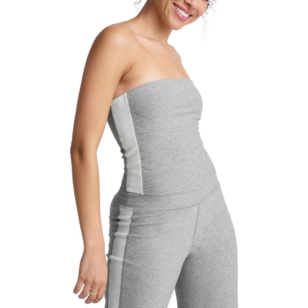BEYOND YOGA BEYOND YOGA SPACE DYE STRAPLESS STRIPE CROP TOP