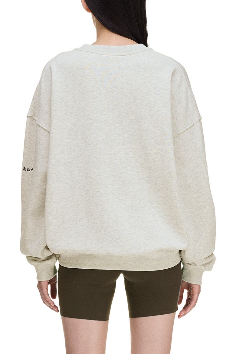x Sporty & Rich Logo Graphic Sweatshirt, Alternate, color, LIGHT GREY HEATHER