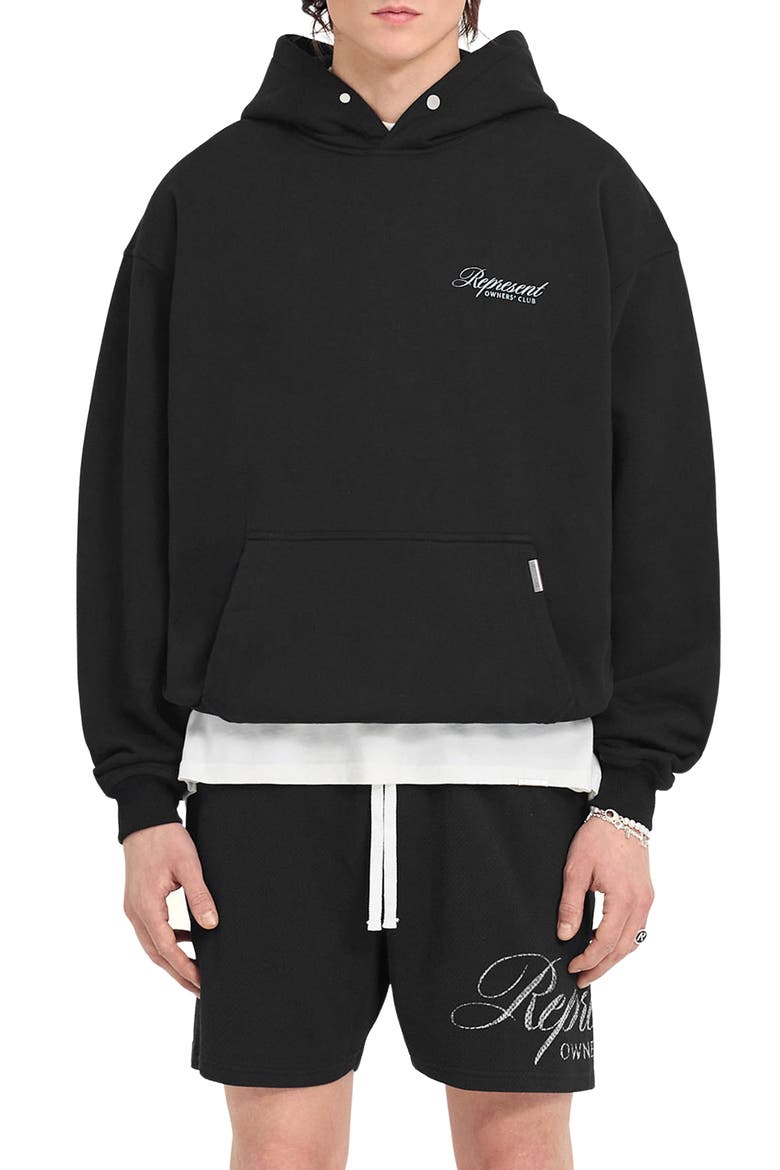 Owners Club Graphic Hoodie, Main, color, BLACK