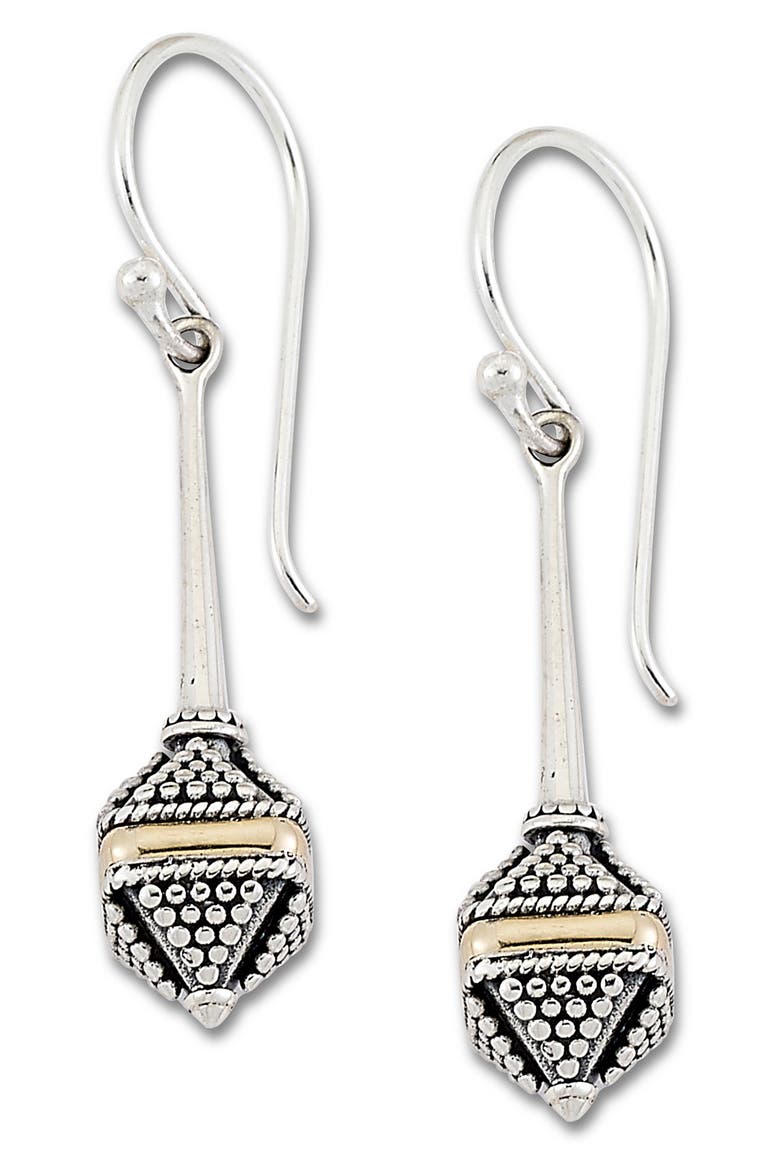 Beaded Drop Earrings, Main, color, SILVER AND GOLD