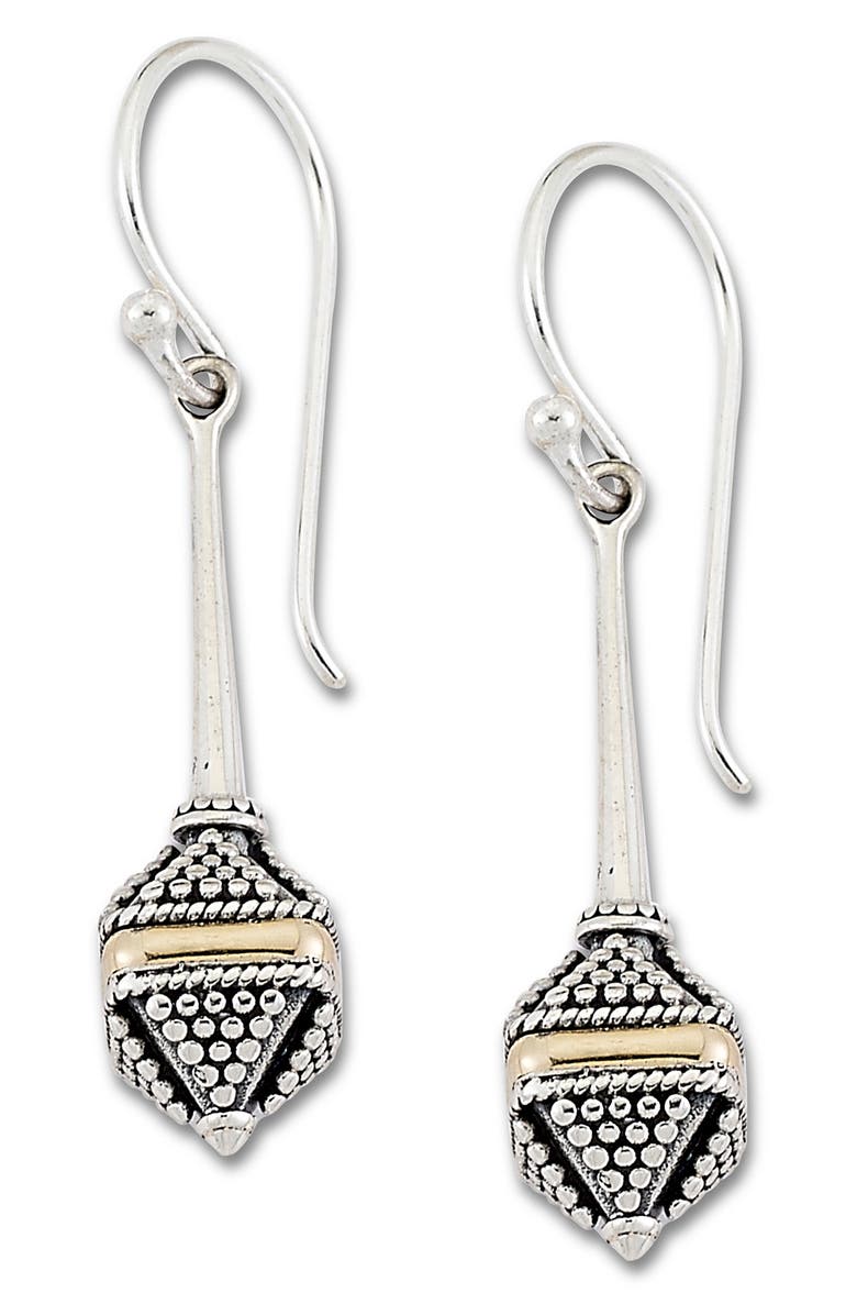 SAMUEL B. Beaded Drop Earrings, Main, color, Silver And Gold