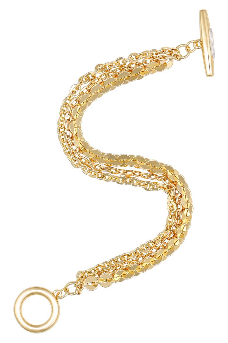Mixed Chain Toggle Bracelet, Alternate, color, GOLD TONE
