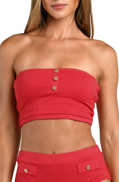 Cable Knit Midkini Bikini Top
