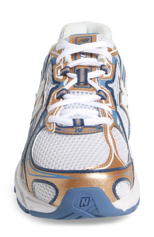 New Balance Unisex 740 In Blau/braun/weiss, Wildleder/mesh, Grösse 40 In White/heron Blue