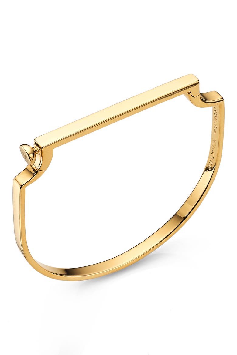 Signature Thin Bangle Bracelet, Main, color, YELLOW GOLD