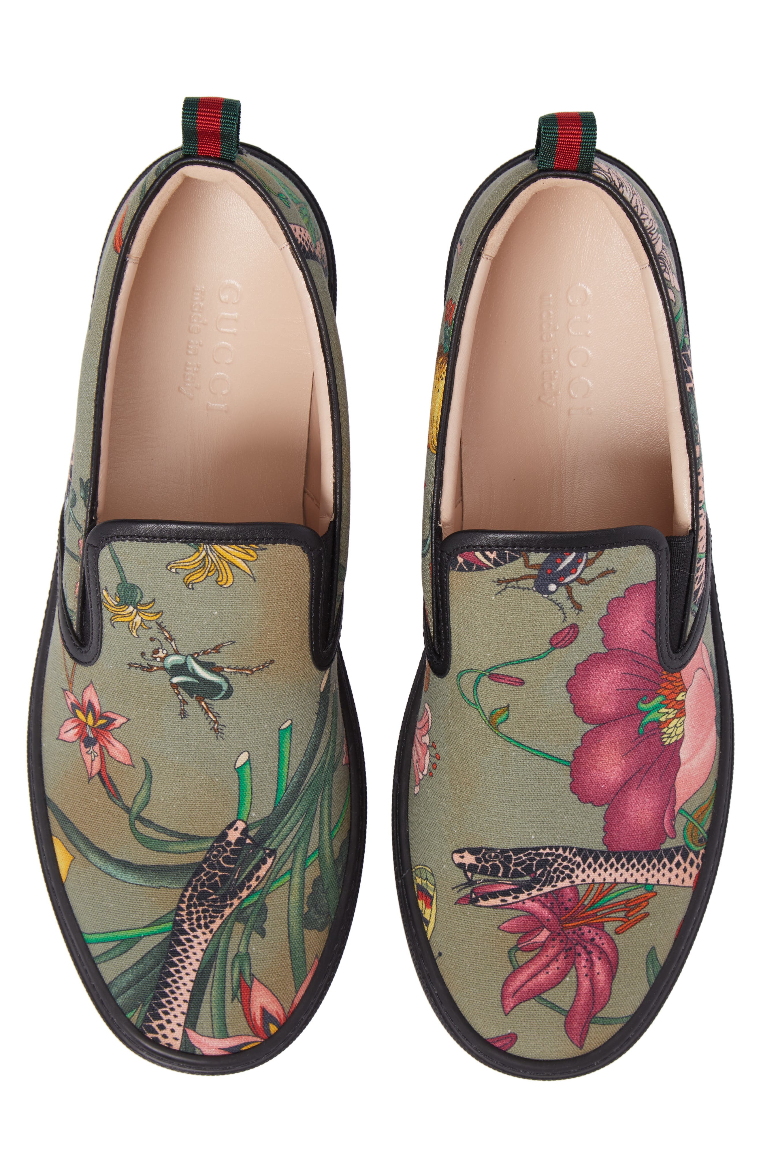 Gucci Flora Snake Slip-On Sneaker, Alternate, color, 