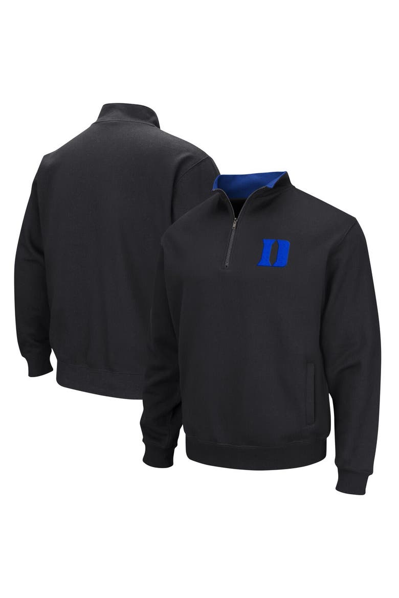 Men's Colosseum Black Duke Blue Devils Tortugas Quarter-Zip Top, Main, color, Black