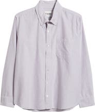 Corridor Stripe Cotton Button-Down Oxford Shirt