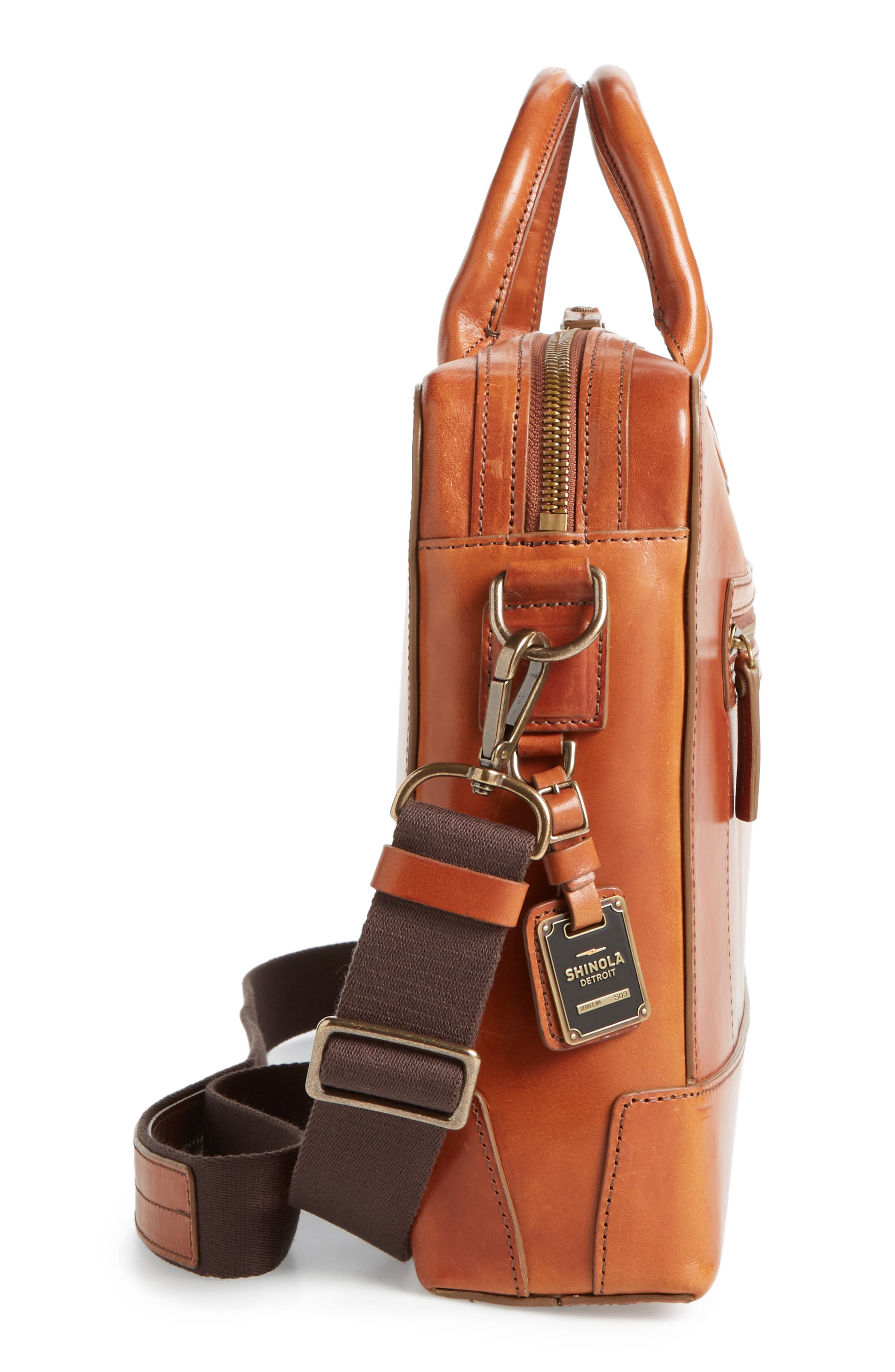 Shinola Harness Bedrock Leather Briefcase, Alternate, color, 