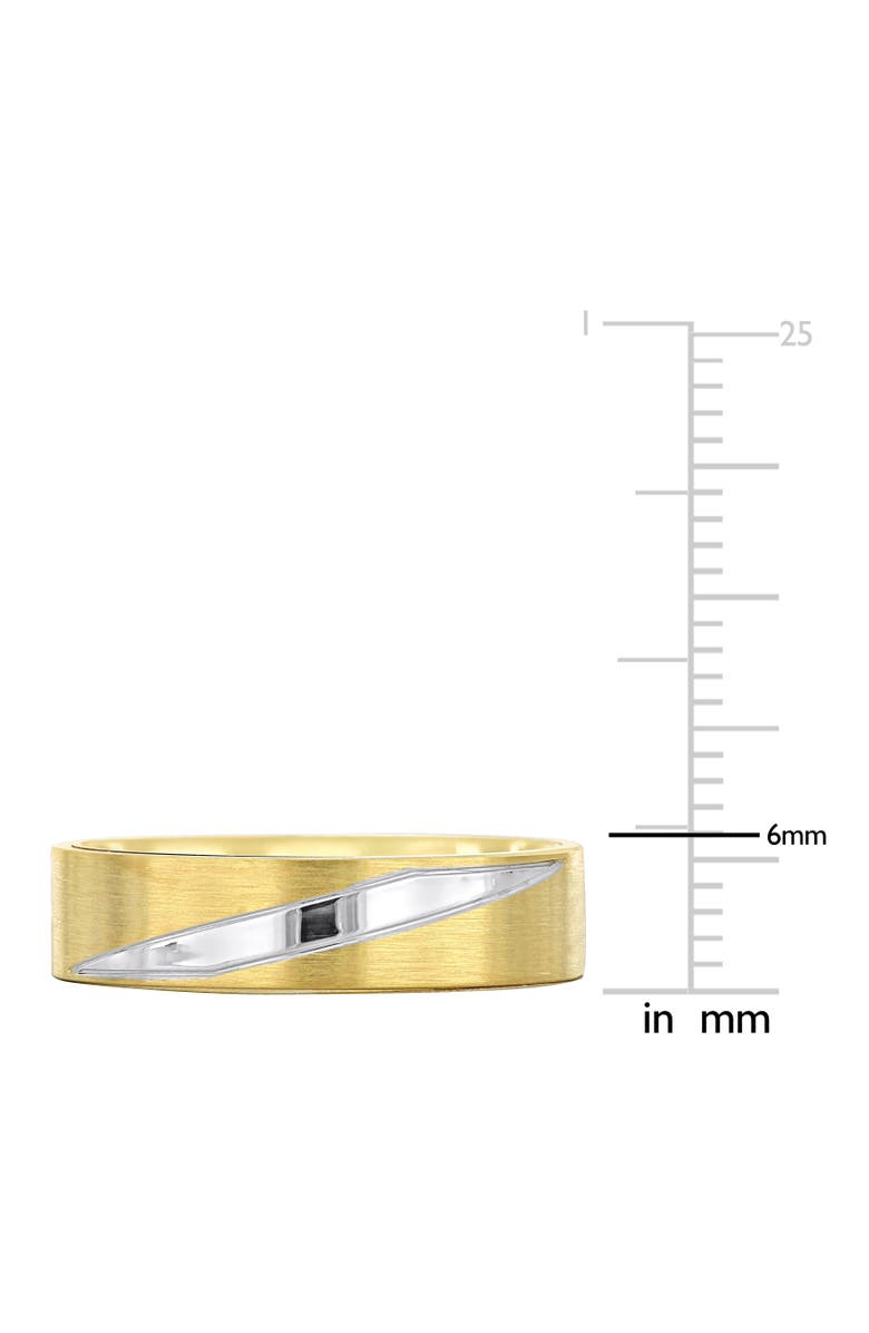 Julianna B. Men's Brushed Finish Wedding Band 14k Two-Tone, Alternate, color, 14K Gold