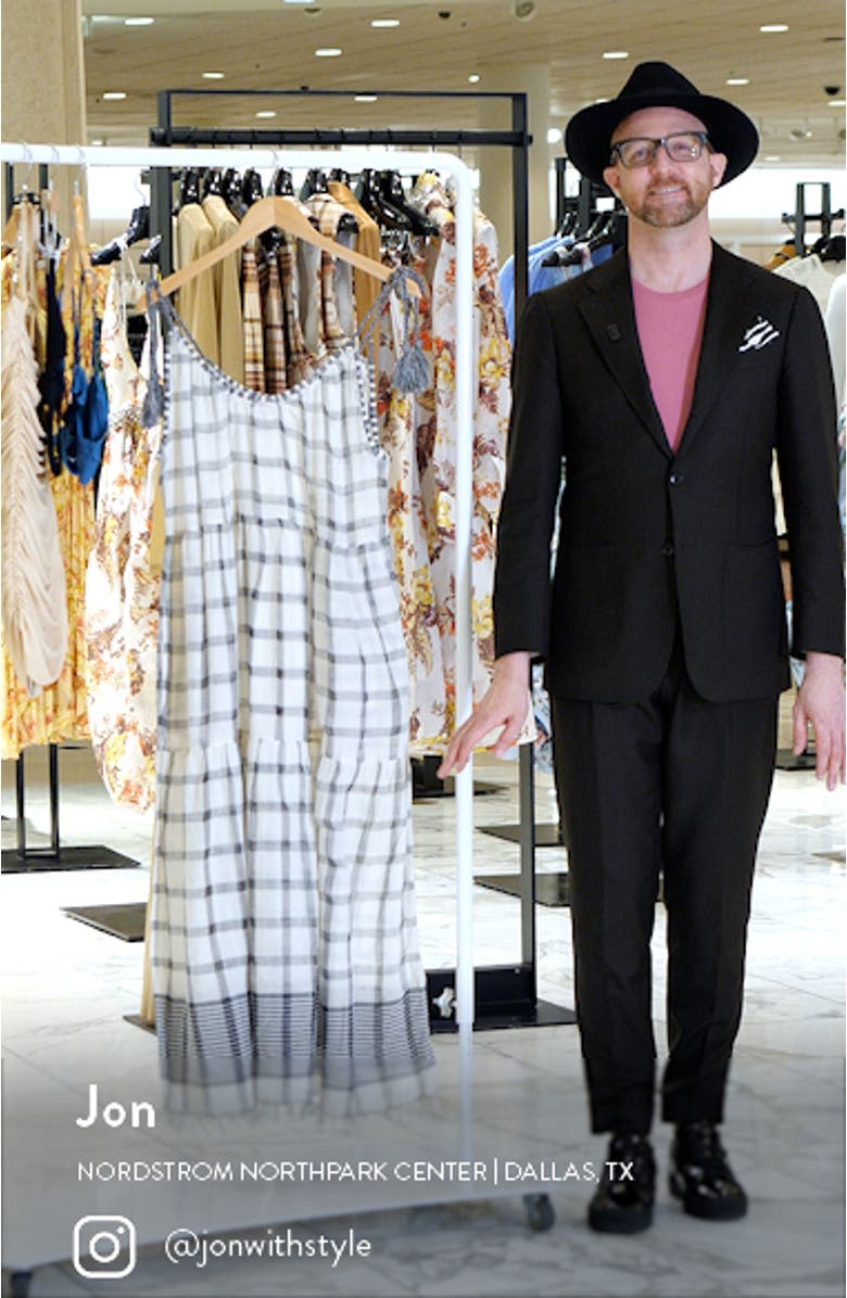 Fortuna Check Cotton Cover-Up Dress, sales video thumbnail