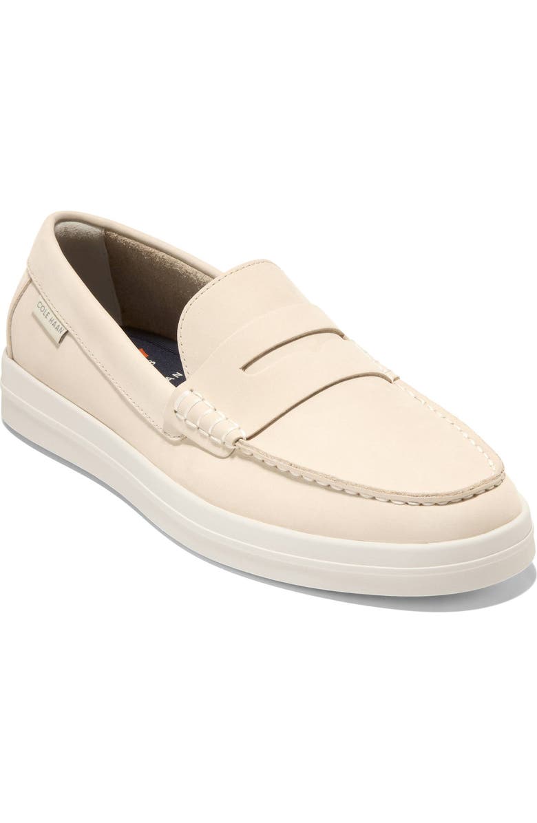 Cole Haan Nantucket Drift Penny Loafer, Main, color, Angora Nubuck / Ivory