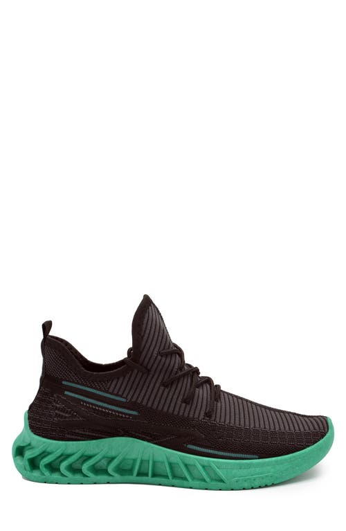 Akademiks Fit Jogger Sneaker In Black-teal