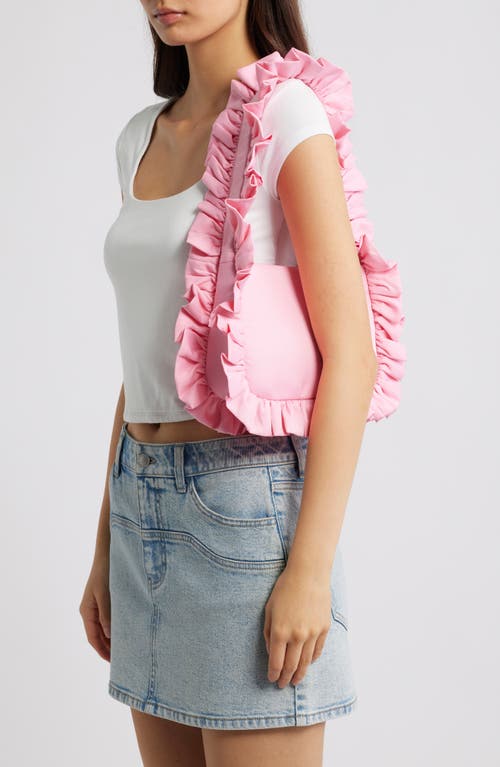 Baggy London Baguette Shoulder Bag In Pink